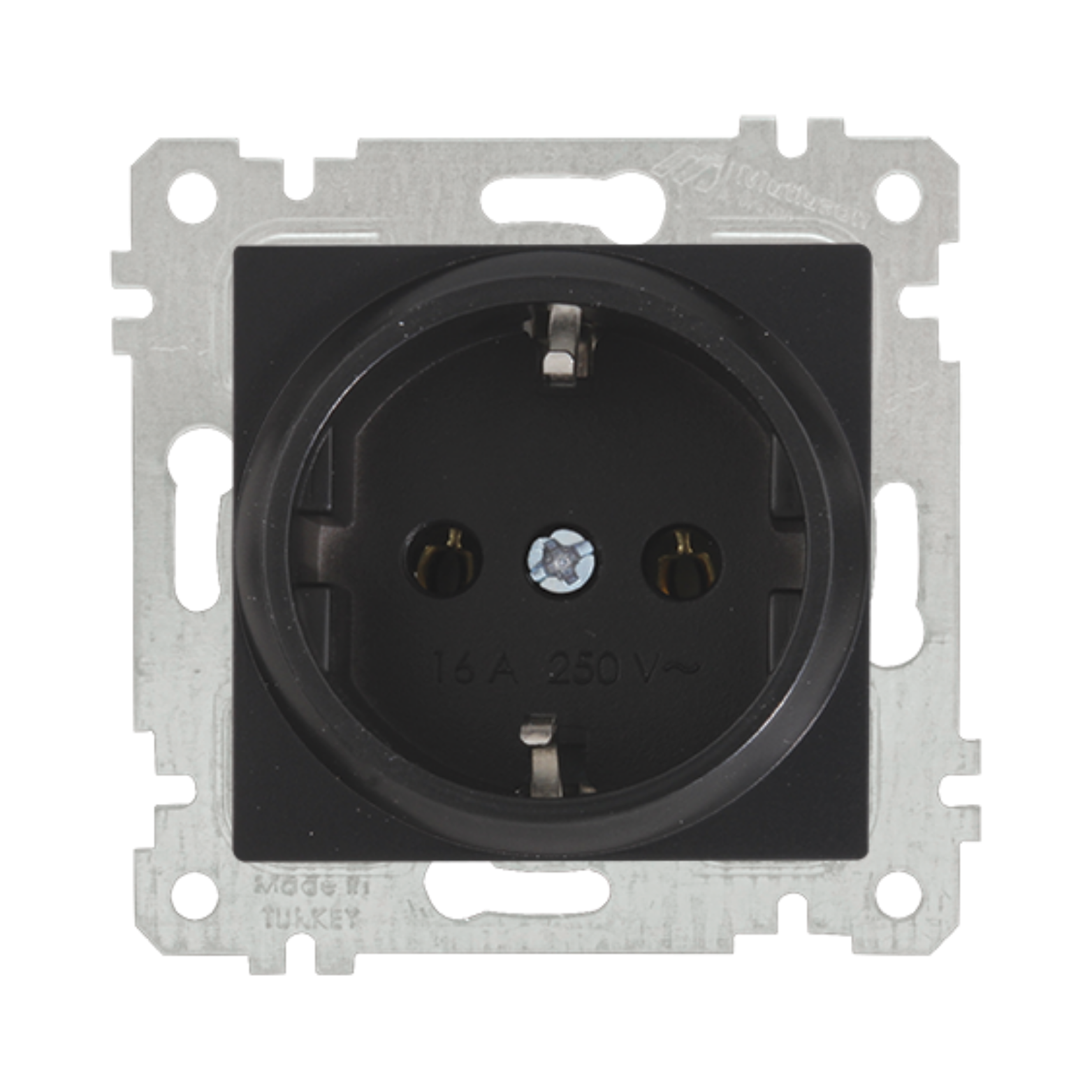 MUTLUSAN RİTA MEK TUŞ TOPRAKLI PRİZ SİYAH